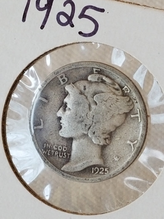1925 Silver Mercury Dime