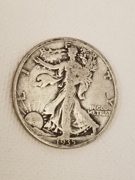 1935 Standing / Walking  Liberty Silver Half Dollar Coin