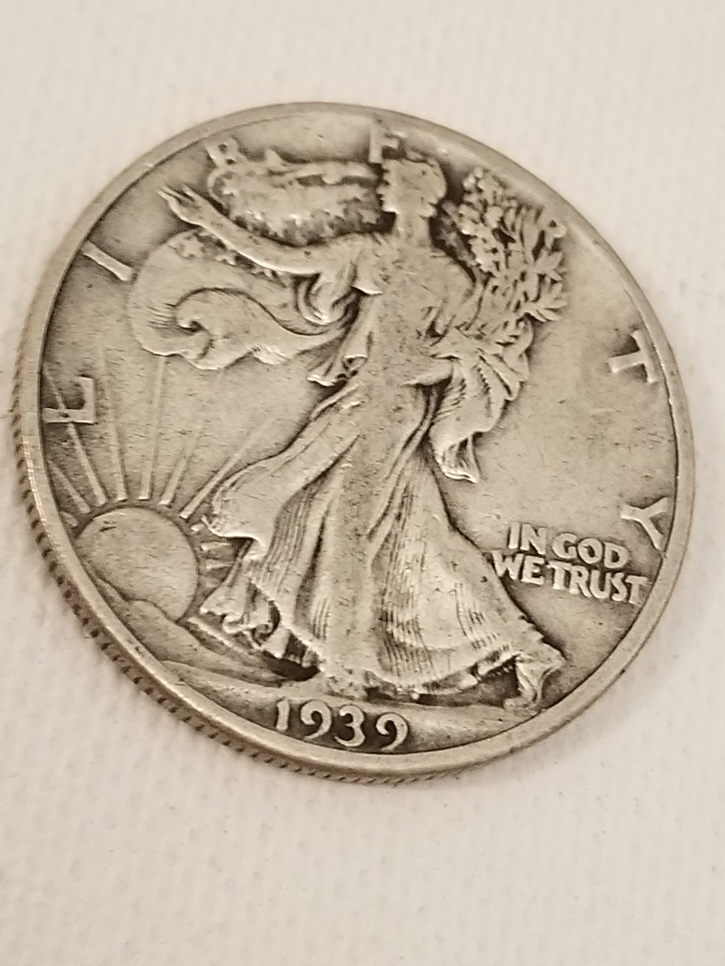 1939 Standing / Walking  Liberty Silver Half Dollar Coin